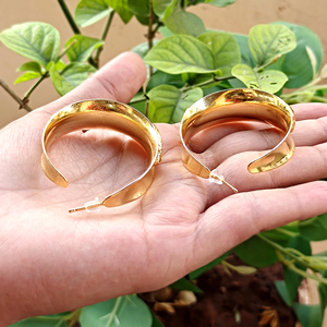 Luxury statement brass hoops checker cut purple cat's eye wide hoop <b>earrings</b> 18k gold electroplated fashion jewelry women hoops - Product Image 6