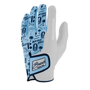Gants de golf de luxe en cuir Cabretta blanc PROVEN ENTERPRISES pour droitier, fermeture à bouton, sangle de poignet réglable, poignées ergonomiques - Product Image 3