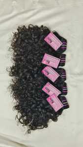 JERRY HAIR EXPORTS Extensiones de Cabello Humano Remy Indio 100% Natural de Calidad, Cabello Virgen Rizado sin Procesar, Cabello de Templo, Fábrica de Tamil Nadu - Product Image 4