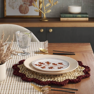 Napperons festonnés en jonc de mer tressé style bohème, fabriqués par des artisans vietnamiens, pour la décoration de tables de cuisine, de salle à manger et de réceptions - Product Image 5