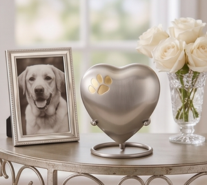 Heart Shape Paw Printed Cremation Urn <b>Box</b> for Human Ashes Cremation Urns Ash Funeral to Honor Your Loved One - Product Image 3