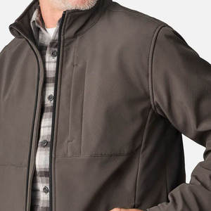Chaqueta Cortavientos Unisex con Capucha, Color Verde Oscuro, Cierre de Cremallera, Estilo Casual, para Invierno, Carcasa de Poliéster Sólido - Product Image 4