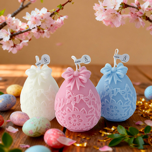 เทียนหอมสำหรับตกแต่งบ้านเป็นมิตรต่อสิ่งแวดล้อมเป็นมิตรต่อสิ่งแวดล้อมเทียนถั่วเหลืองของขวัญเทศกาลอีสเตอร์ - Product Image 6