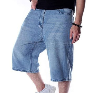 Pantalones Cortos de Mezclilla para Hombre, Estilo Urbano, Casual, Ecológicos, Suaves al Tacto, Corte Relajado, Transpirables, Cómodos, Hasta la Rodilla - Product Image 3