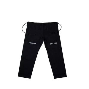 Kimono de BJJ Pajjesa pour homme, noir, coton extensible 380g, broderie main Aigle Rose, coupe classique, arts martiaux - Product Image 3