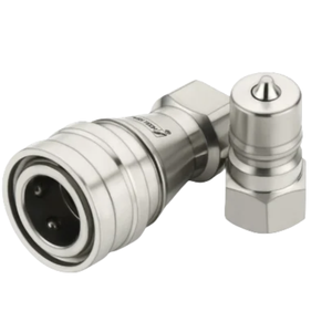 Couplage hydraulique à dégagement rapide haute performance ISO 7241 B, type bille à clapet, mécanisme de verrouillage à bille durable, maintien sécurisé des fluides - Product Image 2