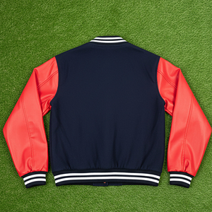 Chaqueta Universitaria de Béisbol para Mujer, de Alta Calidad, Personalizada con Logotipo Bordado en Chenille, Manga de Cuero, Estilo Varsity, Gruesa - Product Image 5
