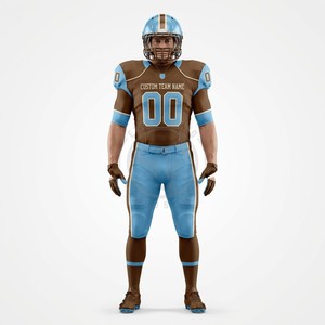 Uniformes de football personnalisés avec une coupe athlétique pour les équipes de tackle, construction en maille extensible - Product Image 2