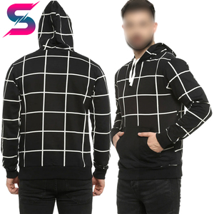 Sweat à capuche à manches régulières léger, style lignes noires et blanches, confortable, best-seller, excellente qualité, nouveau design - Product Image 6
