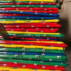 Vietnam Eucalyptus Bois Balai Manche PVC Plastique Coloré Caps Signalé Poils Nettoyage Maison Jardin Cuisine Produits En Gros - Product Image 5