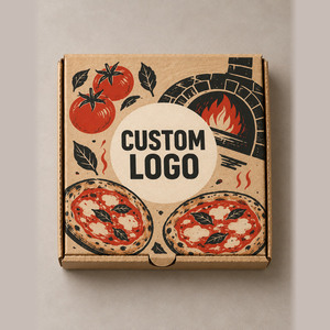 Custom Logo Kraft <b>Pizza</b> <b>Boxes</b> Corrugated Takeaway Packaging for Restaurants - Product Image 5