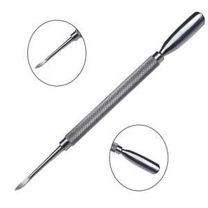 Empujador de Cutículas de Doble Punta de Acero Inoxidable Reutilizable y Desechable de Alta Calidad, Limpiador de Uñas, Herramienta para Remover Cutículas, Uso Profesional - Product Image 1