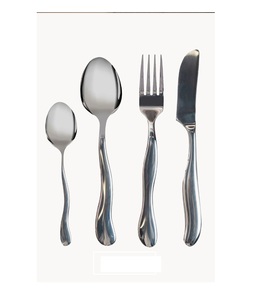 Juego de cubiertos modernos de acero inoxidable con acabado de alto brillo, apto para lavavajillas, para uso en cenas y bodas. - Product Image 2