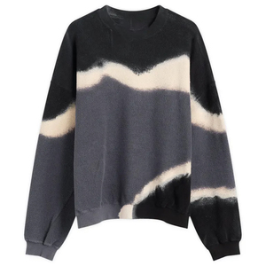 Sweat-shirt à col rond tie-dye pour homme, pull en molleton color block abstrait, épaules tombantes, coupe oversize, décontracté, automne-hiver - Product Image 2