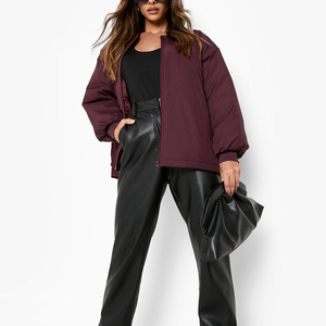 High Quality Material 100% Cotton Breathable <b>Women's</b> Bomber <b>Jacket</b> Polyester Filling Latest Design Winter Outerwear for <b>Women</b> - Product Image 3
