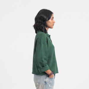 <b>Women</b> <b>Polo</b> T-Shirts Casual 100% Cotton Summer Streetwear Turn Down Button Up Collar <b>Polo</b> Tee Loose Fit Oversize <b>Polo</b> Shirts Tee - Product Image 4