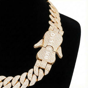 Cadena Cubana de Diamantes Cultivados en Laboratorio para Hombre y Mujer, Plata de Ley 925, Corte Brillante, Chapado en Rodio Pesado, Joyería para Fiestas y Bodas Estilo Hip Hop - Product Image 5