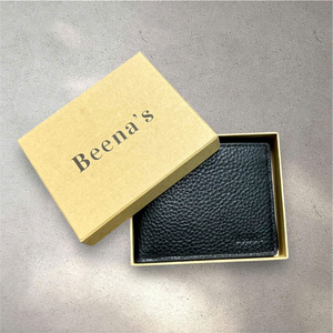 Men's <b>Slim</b> Genuine Leather Minimalist Bifold <b>Card</b> <b>Holder</b> Wallet RFID Blocking Short Textured Design for Daily Use Beena's BN01 - Product Image 4