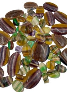 Piedras Sueltas de Fluorita Natural al por Mayor, Corte Oval y Cojín, Gema Verde Pulida con Juego de Colores para Fabricación de Joyas, Proveedor Mayorista - Product Image 3