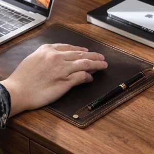 Premium Real Leather Mouse Pad Waterproof <b>Desk</b> Mat Full Grain Cowhide Leather Mousepad for Computer Surface LMP-0020 - Product Image 6