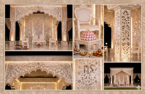 Elegante Mandap de Espejos para Bodas Indo-Canadienses, Panel de Espejos de Diseño para Bodas Hindúes, Mandap de Espejos Moderno Estilo Jharokha - Product Image 6