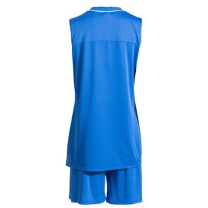 Conjunto de Uniforme de Baloncesto Azul Rey Estampado, Camiseta sin Mangas con Cuello en V y Pantalones Cortos, Ropa Deportiva Transpirable para Adultos, Personalizable - Product Image 2