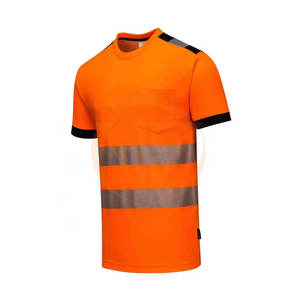 Camisetas de seguridad de alta visibilidad OEM nuevas con impresión de logotipo personalizado, camisetas de seguridad para hombres, camisetas reflectantes para trabajo, para hombres - Product Image 1