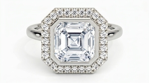 Anillo de Compromiso con Diamante Corte Asscher para Mujer, Diamante Clásico Cultivado en Laboratorio - Product Image 2
