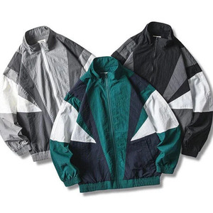 Nylon Plus Size Color Block <b>Men's</b> <b>Jacket</b> Patchwork Outdoor Full Zipper <b>Track</b> <b>Jacket</b> Zip up Windbreaker <b>Men</b> <b>Jacket</b> - Product Image 1