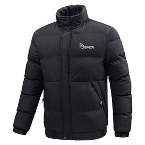 Chaqueta Acolchada Gruesa de 320 GSM para Hombre, Tejido de Nailon y Poliéster, Cálida, con Capucha, para Invierno, Casual, para Exteriores - Product Image 1