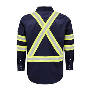 Camiseta Reflectante de Algodón para Hombre, ANSI Clase 1, Alta Visibilidad, Ropa de Trabajo de Seguridad, Ligera, para Construcción y Trabajo en Carreteras, WARRIOR - Product Image 3