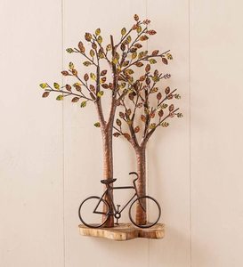 Sculpture murale en fer avec design de vélo, décoration d'art populaire pour la maison, le bureau, le café, décoration intérieure - Product Image 2