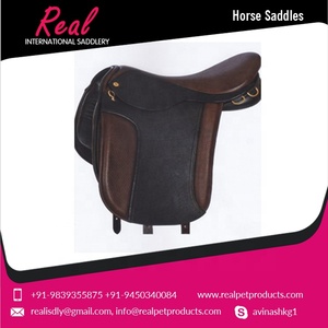 Selle d'équitation de dressage anglaise avec logo personnalisé, confortable, en cuir, équipement d'entraînement équestre - Product Image 2