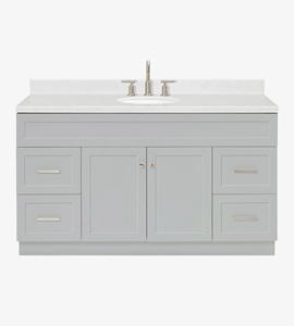 Meuble de salle de bain sur mesure Felix 60 pouces, meuble sous-vasque simple, 4 options de finition, fabricant OEM Vietnamien - Product Image 1