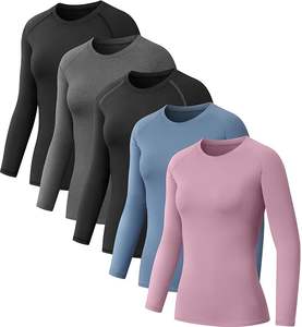 Maillots de compression personnalisés pour femmes – Tenue de sport et yoga en tissu Spandex anti-transparence, ajustés, de haute qualité, modernes, à manches longues et élastiques - Product Image 1