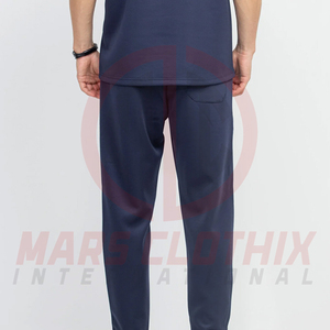Conjunto deportivo de dos piezas para hombre, chándal de verano con diseño de logotipo personalizado, chándal de entrenamiento de tejido técnico para gimnasio y fitness para hombre - Product Image 6