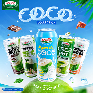 Nawon Best Selling Coconut Drink 330ML Canned Coconut Water <b>Beverage</b> Manufacturer in Vietnam ISO GMP Certified Factory - Product Image 4