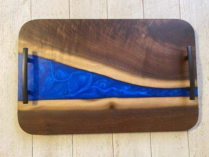 Unique Design Wood & Resin Serving <b>Tray</b> Platter Round Breakfast Tea Coffee Kitchenware Dining & Living Room Decorative <b>Tray</b> - Product Image 4