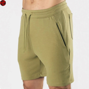 Pantalones Cortos de Felpa Francesa Tejida para Hombre, Color Azul Claro, Cintura Media, Corte Ajustado, Elásticos, Casuales, para Correr, Primavera, 180 Gramos, Estilo Urbano, Talla Estadounidense - Product Image 4