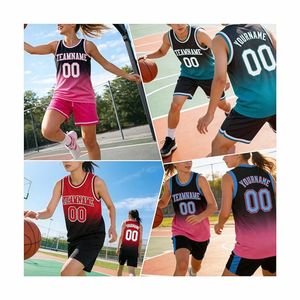 Camiseta de Baloncesto Sublimada Personalizada al por Mayor, Informal, de Poliéster Premium, Transpirable, de Secado Rápido, para Equipos Deportivos - Product Image 2