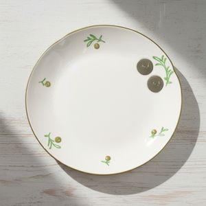 Plato de Porcelana Fina de Primera Calidad 3460986D-25, Nuevo, con Estampado de Rama de Olivo y Fruta - Product Image 6