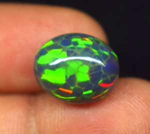 Opale naturelle multicolore cabochon taille ovale 6,9 carats pierre précieuse non montée 14,2x12x8mm du Rajasthan pour la fabrication de bijoux - Product Image 5