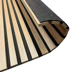 Panneau d'absorption acoustique en MDF écologique 2400x600mm, bois massif, NRC 80%, imperméable, pour chambre à coucher, salle de bain, espaces commerciaux, moderne - Product Image 3