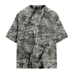 Customize T Shirt Manufacturer Bulk Camo Sun Faded Oversized t Shirt Plain <b>Tshirts</b> for Printing Unisex Wholesale High Quality - Product Image 3