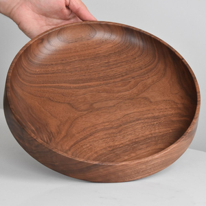 Plato de servir de madera con forma de doble corazón, diseño minimalista, platos hechos a mano para ocasiones de boda, bandeja para servir comida - Product Image 2