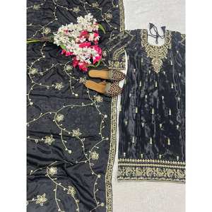 Conjunto de Top y pantalón de fiesta para mujer de diseñador con hermosa Dupatta - Product Image 4