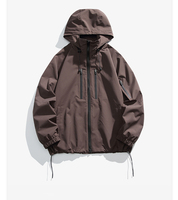 Fabricant de coupe-vent à capuche streetwear |   Vestes de sport pour hommes, mode urbaine, automne, logo sur le devant, motif à carreaux, légères