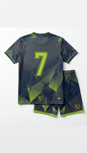 Ensemble maillot et short de volley-ball personnalisé en turquoise à rayures tigrées, séchage rapide, uniforme d'équipe, sublimation, vêtements de sport OEM en gros - Product Image 2