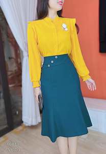 Camisa de manga larga para mujer, estilo formal, de alta calidad, con mangas raglán y detalles de volantes plisados, top informal de color liso para oficina. - Product Image 4