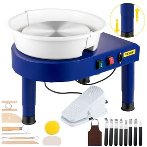 Máquina de arcilla eléctrica de cerámica de 14 pulgadas, velocidad de 0-300RPM, mesa elevadora de 0 a 7,8 pulgadas, pedal de pie, lavabo desmontable para cerámica artesanal para el hogar - Product Image 1